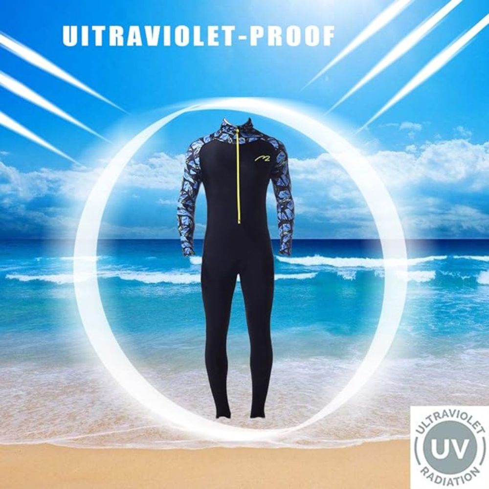 Rash Guard UPF 50+ UV Wetsuit Unisex Full Body Diving Suit Breathable Lg - Picture 3 of 5